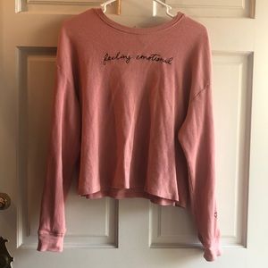 Pink cropped long sleeve